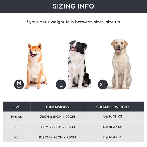 BEDSURE waschbares Hundebett für große Hunde - 91x68x20cm weicher orthopädischer Hundekorb mit bequemem Fleece-Bezug, rutschfestes Hundebett mit hohem Rand in grau