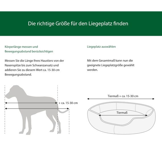 Dehner Lieblinge Hundebett und Katzenbett Sammy, oval, ca. 45 x 40 x 14 cm, Polyester, grau