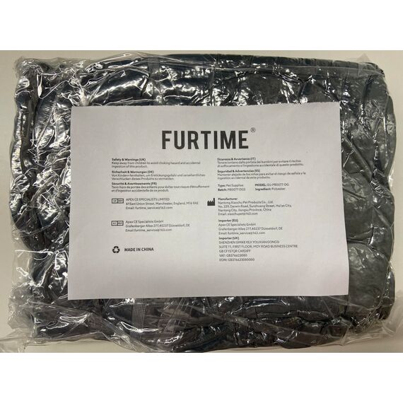 FURTIME Hundebett Grosse Hunde, Hundekorb Waschbar Hundekörbchen rutschfeste Hundebetten, Flauschig Hundematratze mit Erhöhte Ränder Weiches, Hundesofa für Hunde Katze, Schwarz/Sterne, 89x63x23cm