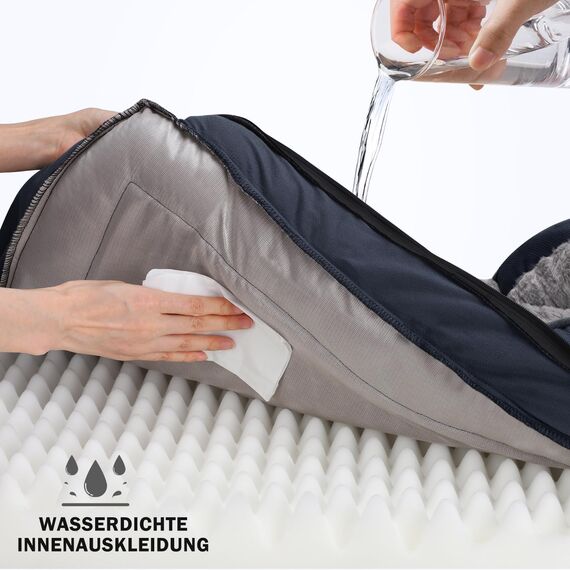 JOEJOY Extra großes Orthopädisches Hundebett, extra großes waschbares Katzenbett Hundekissen mit Wabenstruktur und abnehmbarem wasserdichte Fütterung Schaumstoff hundebett orthopädisch Grau