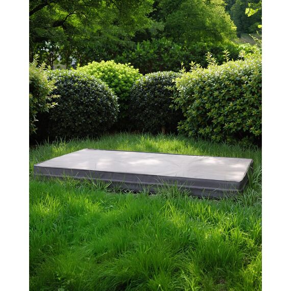 Favodormir Orthopädisches Hundebett Grosse Hunde 119x73cm,Abnehmbare Wassericht Kunstleder-Hülle Hundekissen Hundematratze für große Hunde,Komfortable & Kühlende Für Innen- Und Außenbereich,Grau