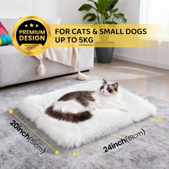 MAIYADUO Weiches Katzenbett Waschbar 42x36 cm Plüsch Haustierbett für Katzen und Kleine Hunde, 2 in 1 Katzenbett Schlafsack Warmes Haus Katzenkissen Katzendecke Waschbares Nest Bett für Katzen