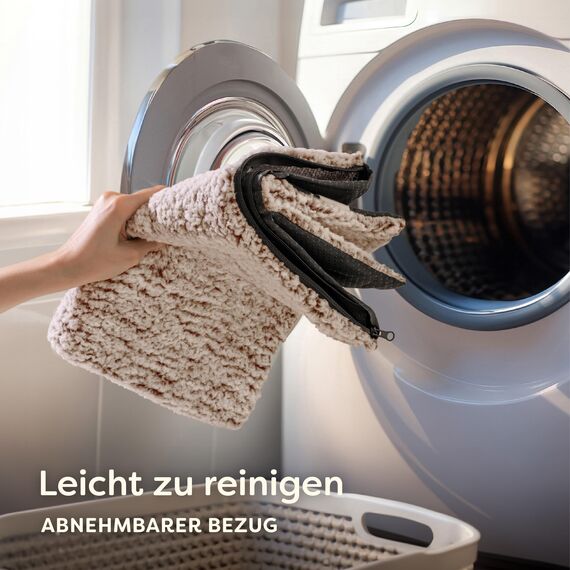 Knupis Selbstheizende Decke für Katzen Braun 60x45cm – Weich & kuschelige Katzendecke – Waschbarer Bezug – Mit Rutschfester Unterseite – Heizdecke für Katzen – Wärmekissen Katze – Braun