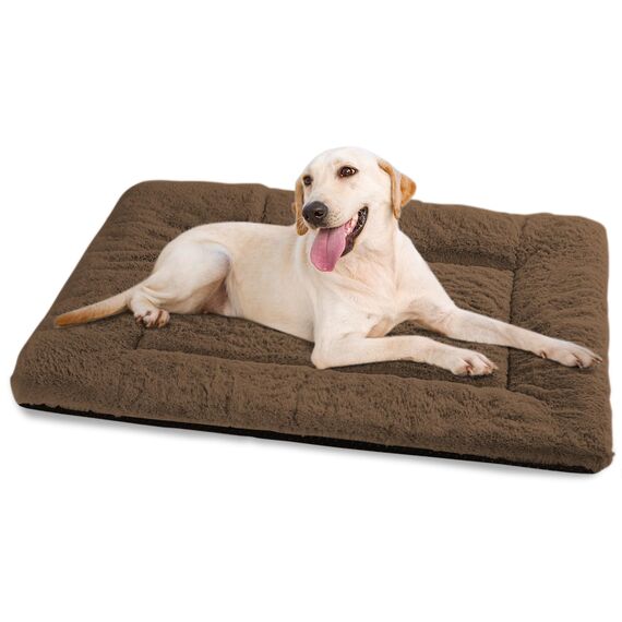 Baodan Hundebett Grosse Hunde Waschbar, 122x75 cm Hundekissen Flauschig mit rutschfeste Unterseite, XXL Hundebetten für Große Hunde, Braun