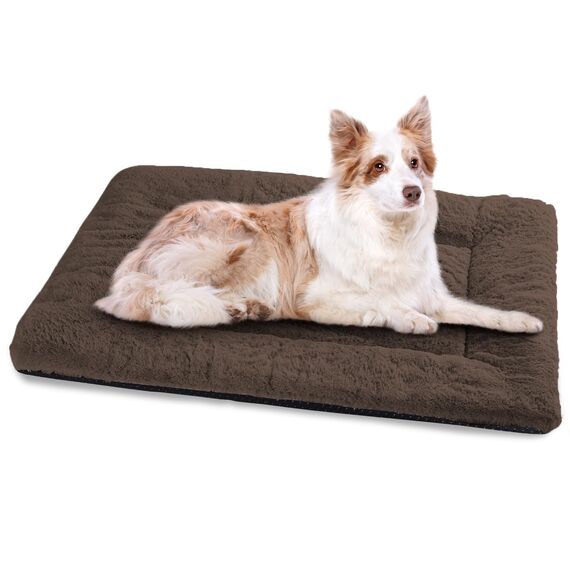 Baodan Hundebett Grosse Hunde Waschbar, 106x71 cm Hundekissen Flauschig mit rutschfeste Unterseite, XL Hundebetten für Große Hunde, Braun