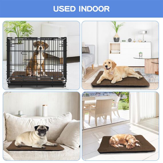 Baodan Hundebett Mittelgroße Hunde Waschbar, 90x60 cm Hundekissen Flauschig mit rutschfeste Unterseite, Hundebetten für Mittelgroße Hunde, braun