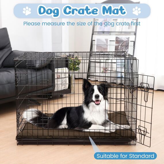 Baodan Hundebett Grosse Hunde Waschbar, 106x71 cm Hundekissen Flauschig mit rutschfeste Unterseite, XL Hundebetten für Große Hunde, Braun
