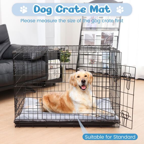Baodan Hundebett Grosse Hunde Waschbar, 122x75 cm Hundekissen Flauschig mit rutschfeste Unterseite, XXL Hundebetten für Große Hunde, Grau