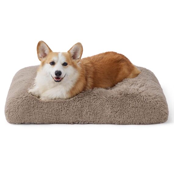 BEDSURE Flauschiges Hundebett mittelgroße Hunde - 74x53x8 cm Hundebett waschbar, rutschfeste Unterseite,Kamel
