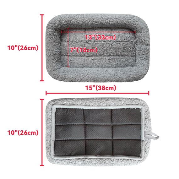 Namsan Katzenbett Hundebett Sanft Katzenkissen Plüsch Wärmematte für Kleinen Hunde/Katze/Hasen, Gray