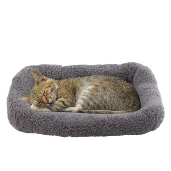 Namsan Katzenbett Hundebett Sanft Katzenkissen Plüsch Wärmematte für Kleinen Hunde/Katze/Hasen, Gray