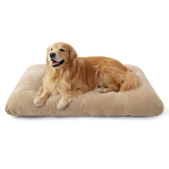 BEDSURE Hundebett Waschbar Extra Groß - XXL Hundekissen Bett Beruhigende Hundematratze mit Rutschfestem Boden, XL Hund Warmes Kissen für Große Haustiere, Kamel, 119x74x8cm