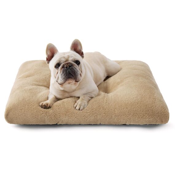 BEDSURE Hundebett Waschbar Groß - Hundekissen Bett Beruhigende Hundematratze mit Rutschfestem Boden, Warmes Kissen für Große Haustiere, Kamel, 74x53x8cm