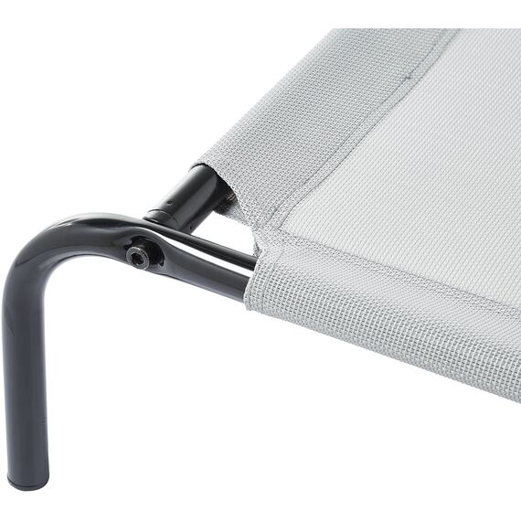 Amazon Basics Kühlendes erhöhtes Hund Haustierbett, XL, Grau, L 153 x B 94 x H 23 cm