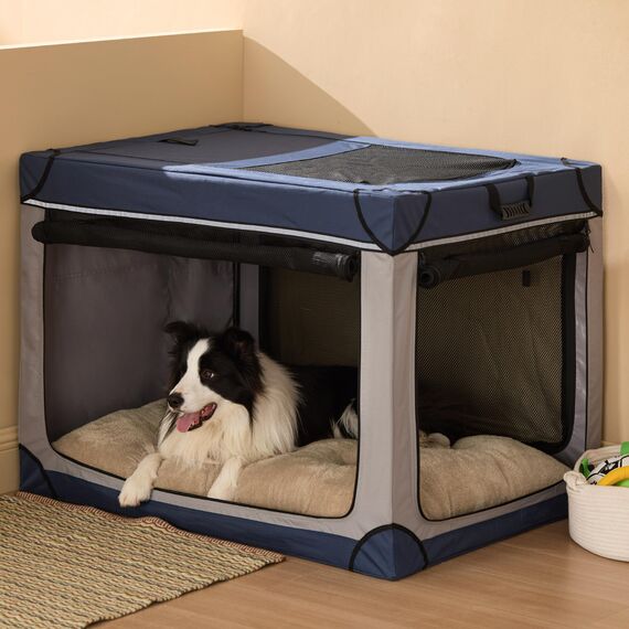 BEDSURE Hundebett Waschbar Groß - Hundekissen Bett Beruhigende Hundematratze mit Rutschfestem Boden, Warmes Kissen für Große Haustiere, Kamel, 89x58x8cm