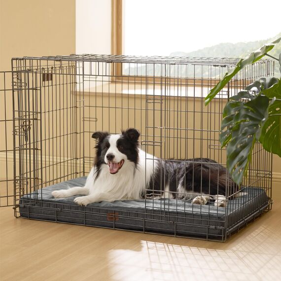 BEDSURE orthopädisches Hundekissen große Hunde - 89x56x8cm waschbares Hundebett mit 2 in 1 Memoryschaum, kuscheliges Hundematte Hundematratze, dunkelgrau