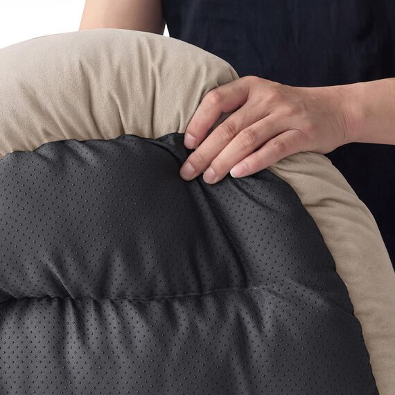 BEDSURE Katzenbett waschbar Katzen Bettchen - 51x41cm Katzenkorb Indoor mit Rutschfester Basis, quadratisches Hundebett für kleine Hunde mit weichem Rand, Kamel