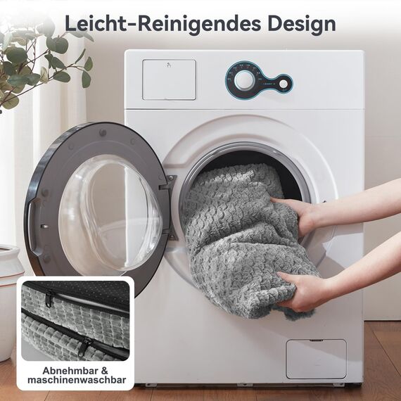 Pawk Orthopädisches Hundebett Grosse Hunde, 107x81cm Vierseitiges Nackenrolle Hundebett Orthopädisch, Memory Foam Hundekorb XL Wasserdicht rutschfest, Hundesofa Waschbar Outdoor, Hellgrau
