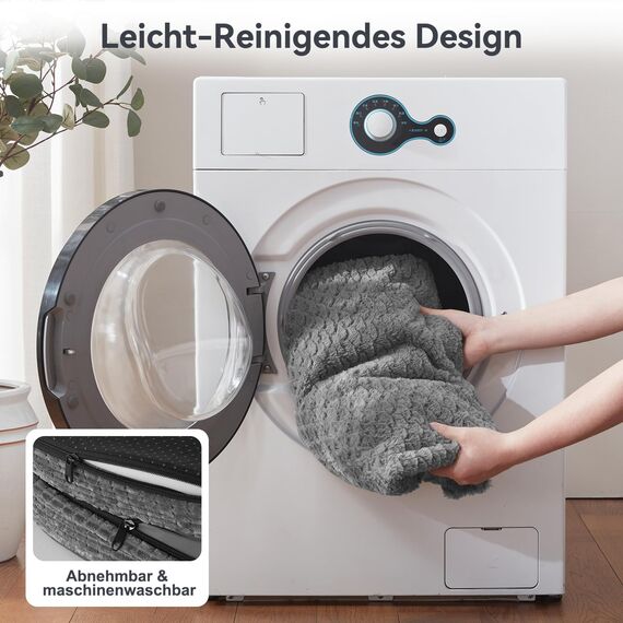 Pawk Orthopädisches Hundebett Kleine Hunde, 71x58cm Vierseitiges Nackenrolle Hundebett Orthopädisch, Memory Foam Hundekorb Wasserdicht rutschfest, Hundebetten Abnehmbar und Waschbar Outdoor, Gris