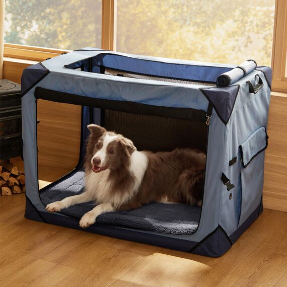 BEDSURE waschbar Hundematte Große Hunde - 104x69 cm Hundekissen waschbar für Grosse Hunde, Sherpa-Plüsch Hundebett groß mit hochdichter Schaumstofffüllung, dunkelgrau
