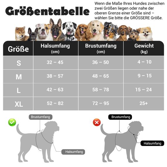 Funfox Hundegeschirr Mittelgroße Hunde, Anti Zug Brustgeschirr Verstellbares Geschirr Hund mit Griff Reflektorstreifen, No Pull Geschirr Hund für Kleine Mittlere Grosse Dog Harness Schwarz L