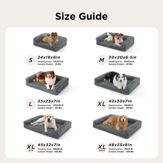 Bedsure ComfyFleece™ Orthopädische Hundebetten für extra große Hunde, wasserdichtes Memory-Schaum-XL-Haustierbett mit Seiten, rutschfest und Eierkisten-Schaum, Big Dog Couch Sofa mit waschbarem