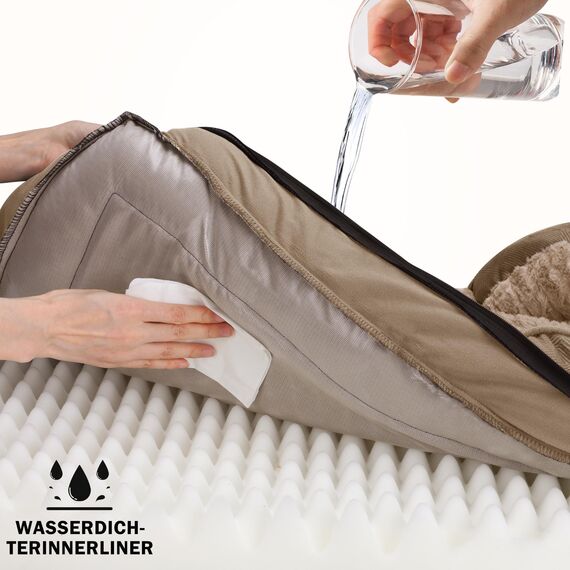 JOEJOY XXL Orthopädisches Hundebett, XXL waschbares Katzenbett Hundekissen mit Wabenstruktur und abnehmbarem wasserdichte Fütterung Schaumstoff hundebett orthopädisch Braun