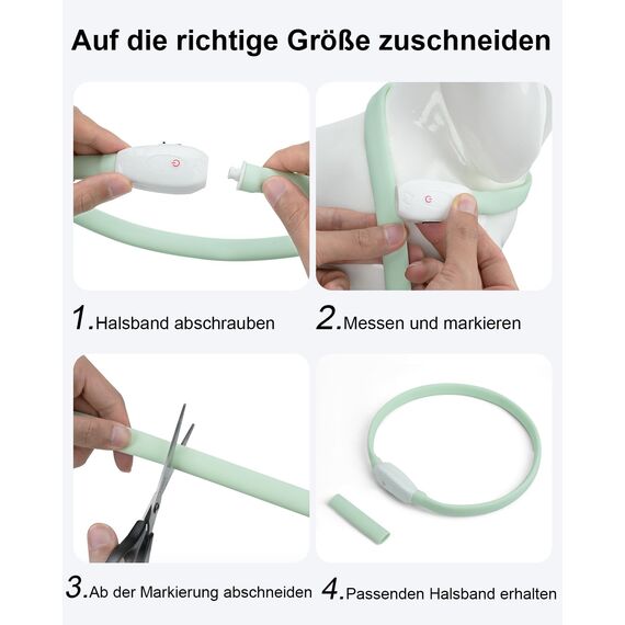Joytale Leuchthalsband Hund, Hundehalsband Leuchtend Aufladbar, Längenverstellbar Led Hundehalsband mit 9 Leuchtmodi, Regendicht Hunde Leuchthalsband für Kleine Mittlere Große Hunde, 70 cm