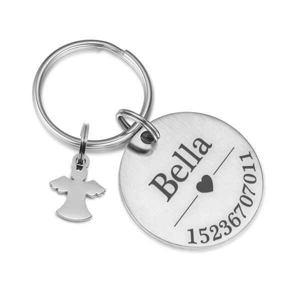 TMT Hundemarke mit Gravur Edelstahl-Hunde-Anhänger | wetterfest, matte Oberfläche | Roségold, Gold, Silber | Hundehalsband mit Namen und Telefonnummer, Hundemarke personalisiert mit Symbolen