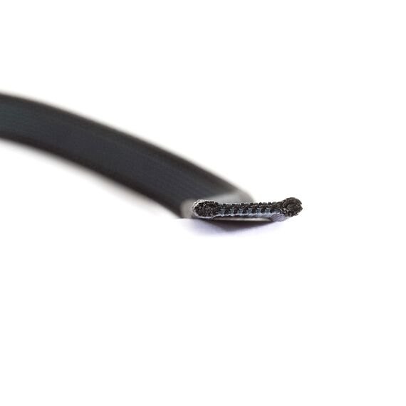 IDC Color & Gray gumierte Leine, 14 mm x 1 m ohne Schlaufe, Schwarz-Grau
