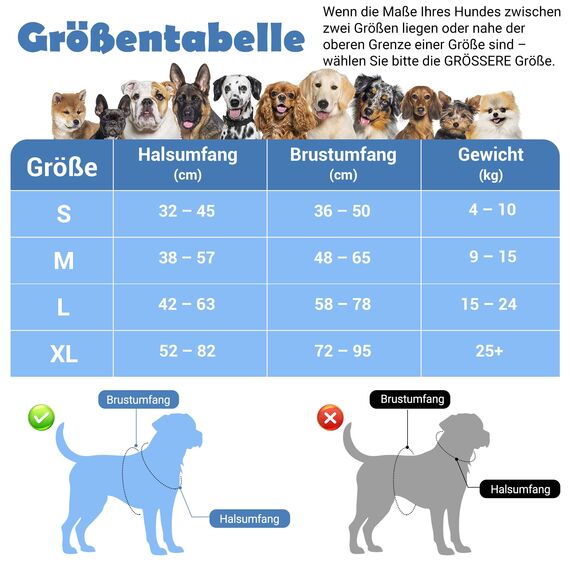 Funfox Hundegeschirr Mittelgroße Hunde [M] - Verstellbares Anti-Zug Brustgeschirr mit Griff & Reflektorstreifen, Atmungsaktives No Pull Hundegeschirr für Grosse/Kleine Hunde Outdoor Mosaik Blau