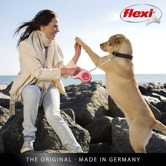 flexi® Comfort L Gurt 8 m schwarz, Roll-Leine für Hunde bis 50 kg