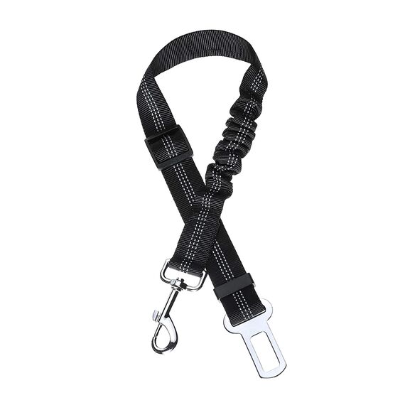 Toozey Hundegurt fürs Auto, Verstellbarer Anschnallgurt, Hundesicherheitsgurt mit Elastischer Ruckdämpfung und Starke Karabiner, für Kleine und Mittlere Hunde und Alle Autotypen, Schwarz