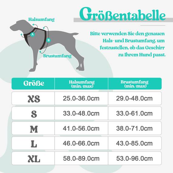 rabbitgoo Hundegeschirr Mittelgroße Hunde, Anti Zug Geschirr mit Kontrolle, No Pull Verstellbar Hundegeschirr Grosse Hunde, Atmungsaktiv Reflexstreifen Brustgeschirr Sichere Führung Schwarz+Grün S