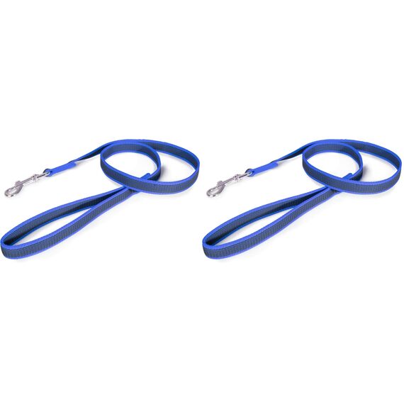 IDC Color & Gray gumierte Leine, 20 mm x 1 m mit Schlaufe, Blau-Grau (Packung mit 2)