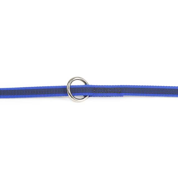 IDC Color & Gray verstellbare Leine mit Doppelkarabiner, 14 mm x 2,2 m, Blau-Grau