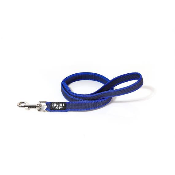 IDC Color & Gray gumierte Leine, 20 mm x 1,2 m mit Schlaufe, Blau-Grau