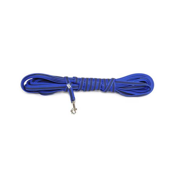 IDC Color & Gray gumierte Leine, 14 mm x 15 m mit Schlaufe, Blau-Grau