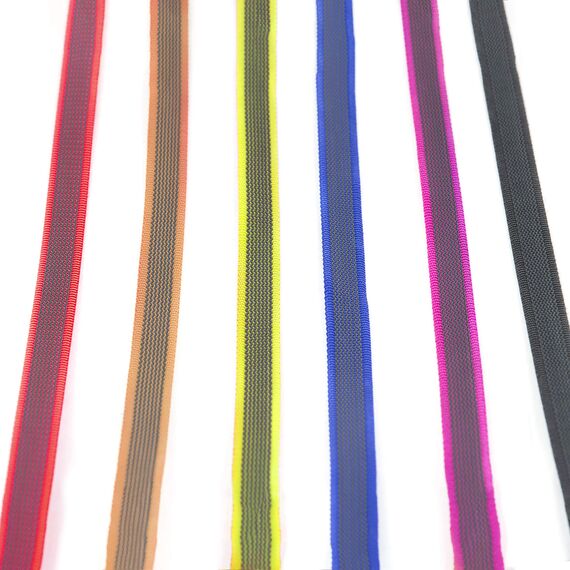 IDC Color & Gray gumierte Leine, 14 mm x 10 m mit Schlaufe, Blau-Grau
