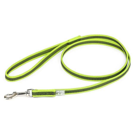 IDC Color & Gray gumierte Leine, 14 mm x 1,2 m mit Schlaufe, Neon-Grau