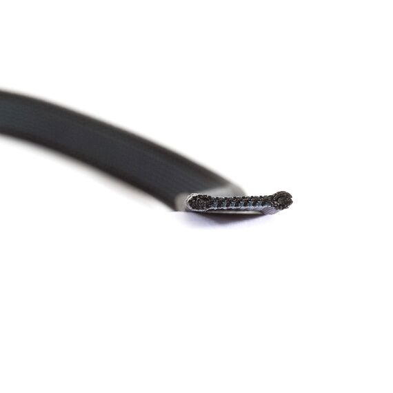 IDC Color & Gray gumierte Leine, 14 mm x 7,5 m ohne Schlaufe, Schwarz-Grau