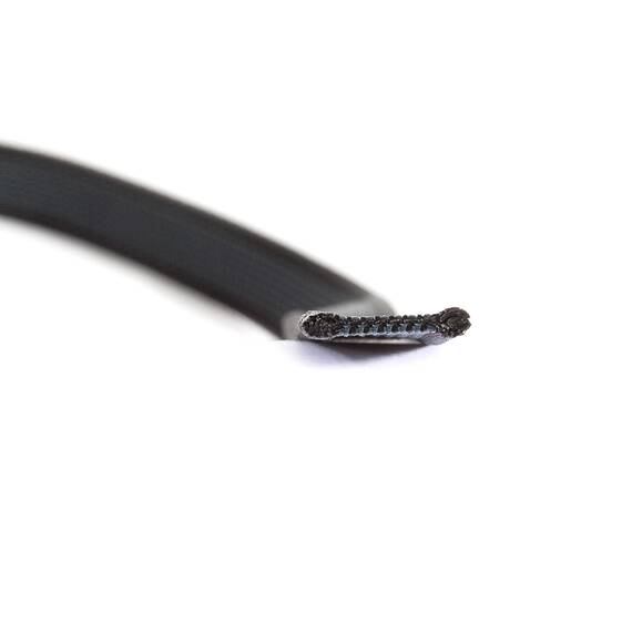 IDC Color & Gray gumierte Leine, 20 mm x 1 m ohne Schlaufe, Schwarz-Grau