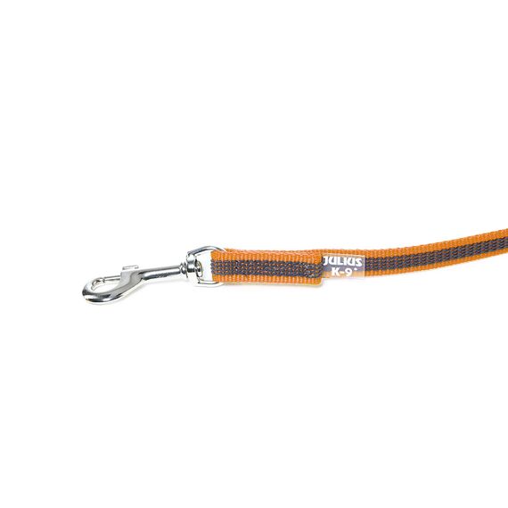 IDC Color & Gray gumierte Leine, 14 mm x 1 m ohne Schlaufe, Orange-Grau
