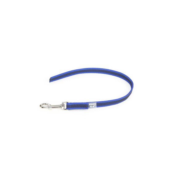 IDC Color & Gray gumierte Leine, 14 mm x 0,45 m ohne Schlaufe, Blau-Grau