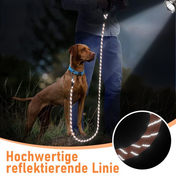 X XBEN Schleppleine für Hunde, 30M Starke Hundeleine mit Bequemen Gepolsterter Griff, Trainingsleine Laufleine für Mittlere Große Hunde, Abschließbarer Karabiner