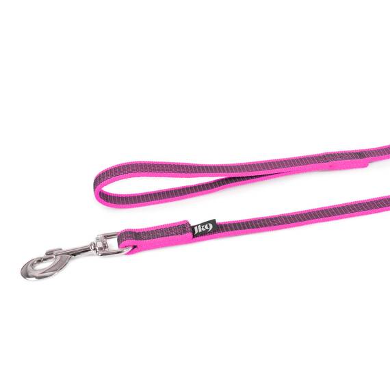IDC Color & Gray gumierte Leine, 20 mm x 5 m mit Schlaufe, Pink-Grau