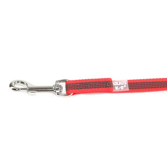 IDC Color & Gray gumierte Leine, 14 mm x 2 m ohne Schlaufe, Rot-Grau