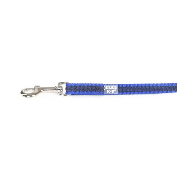 IDC Color & Gray gumierte Leine, 14 mm x 0,45 m ohne Schlaufe, Blau-Grau