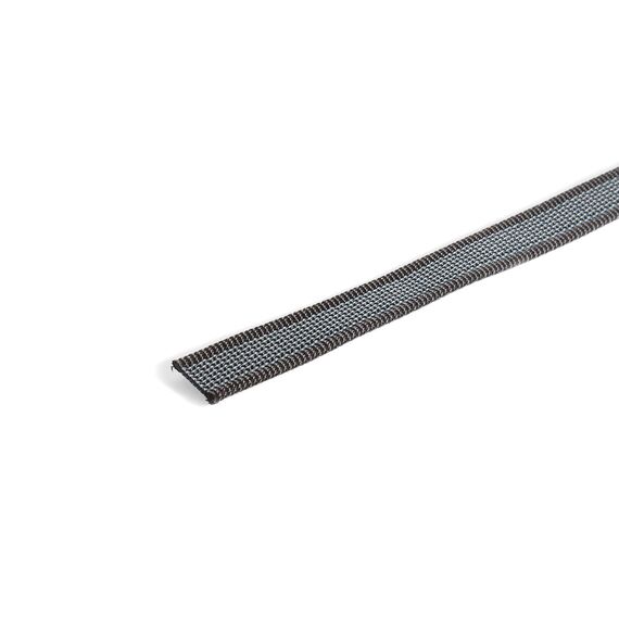 IDC Color & Gray gumierte Leine, 14 mm x 0,45 m ohne Schlaufe, Schwarz-Grau