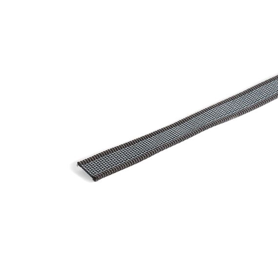 IDC Color & Gray gumierte Leine, 14 mm x 7,5 m ohne Schlaufe, Schwarz-Grau
